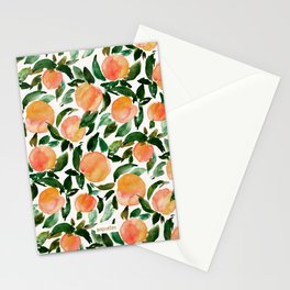 GEORGIA PEACHES Watercolor Peach Print Stationery Card