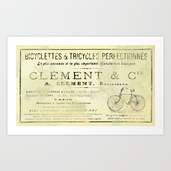 Bicyclette Art Print
