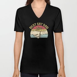 Best Cat Dad | Cats Dad Gift Idea V Neck T Shirt