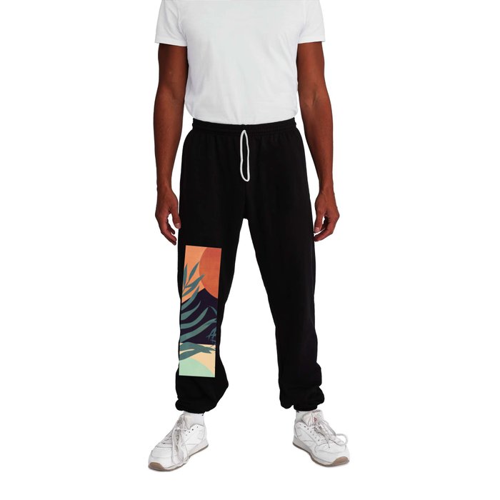 Abstract Art Tropical Leaves 16 Sweatpants