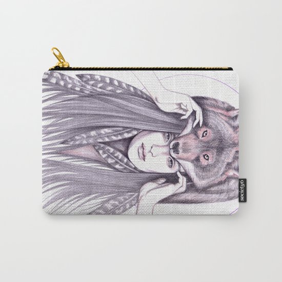 Red Wolf Carry-All Pouch