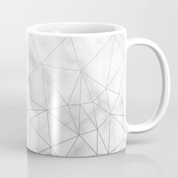 Marble Silver Geometric Texture Coffee Mug