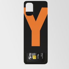 Letter Y (Orange & Black) Android Card Case
