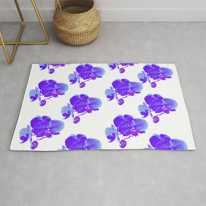Blue orchid Rug