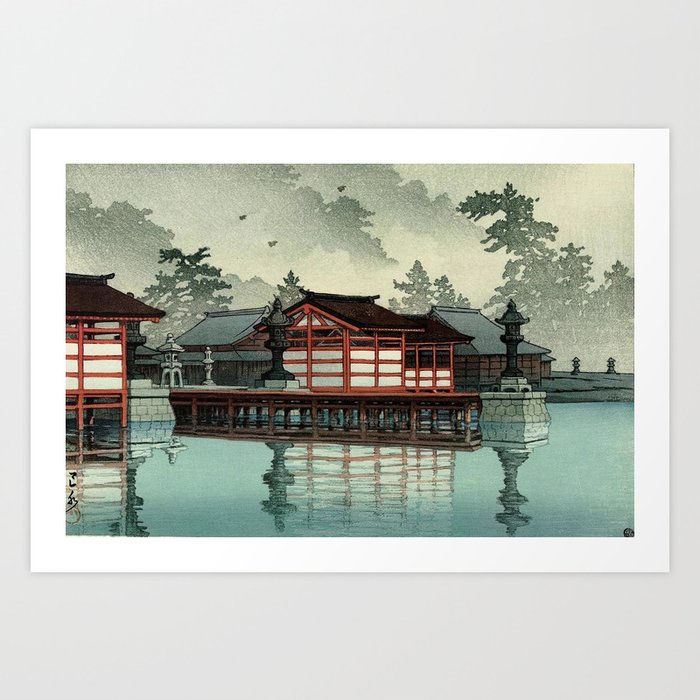 Miyajima in the Fog by Hasui Art Print