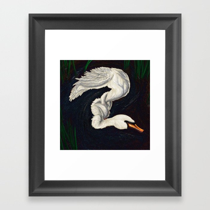 Gwen was a Swan Framed Art Print