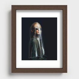The dialogue between you and me is behind the veil Recessed Framed Print