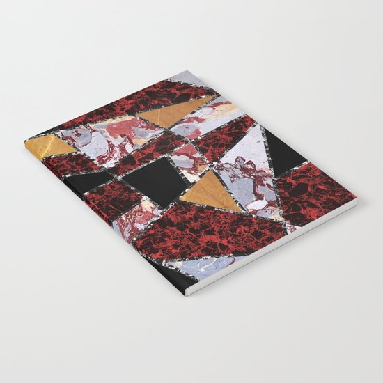 Abstract #459 Stone and Metal Shards Notebook