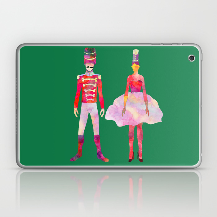 Nutcracker Ballet Candy Cane Green Laptop Ipad Skin By Notsniw