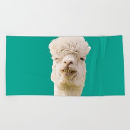 Funny Alpaca Beach Towel