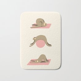 Sloth pilates Bath Mat
