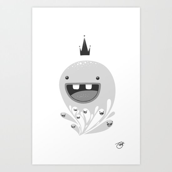 King Lip of the Squiggles Art Print