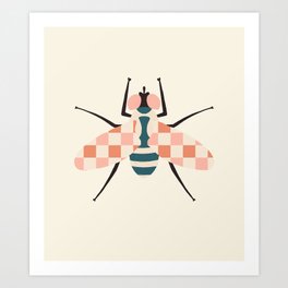 Chessboard insect Art Print