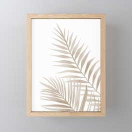 Beige leaves Framed Mini Art Print