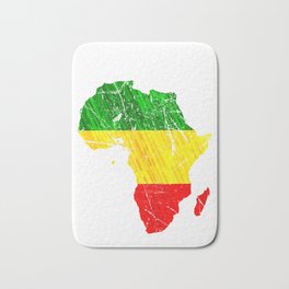 Africa Map Reggae Rasta design Green Yellow Red Africa pride Bath Mat