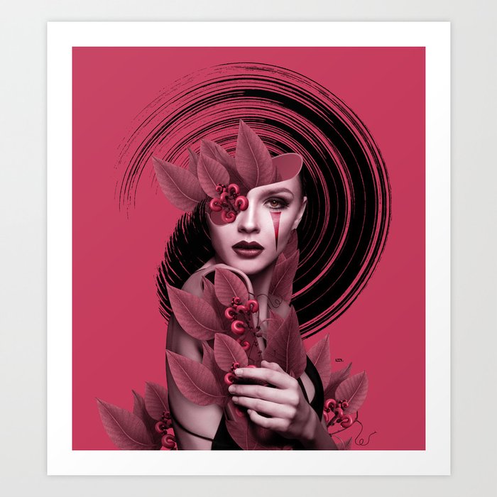 Florecer Rosa Art Print