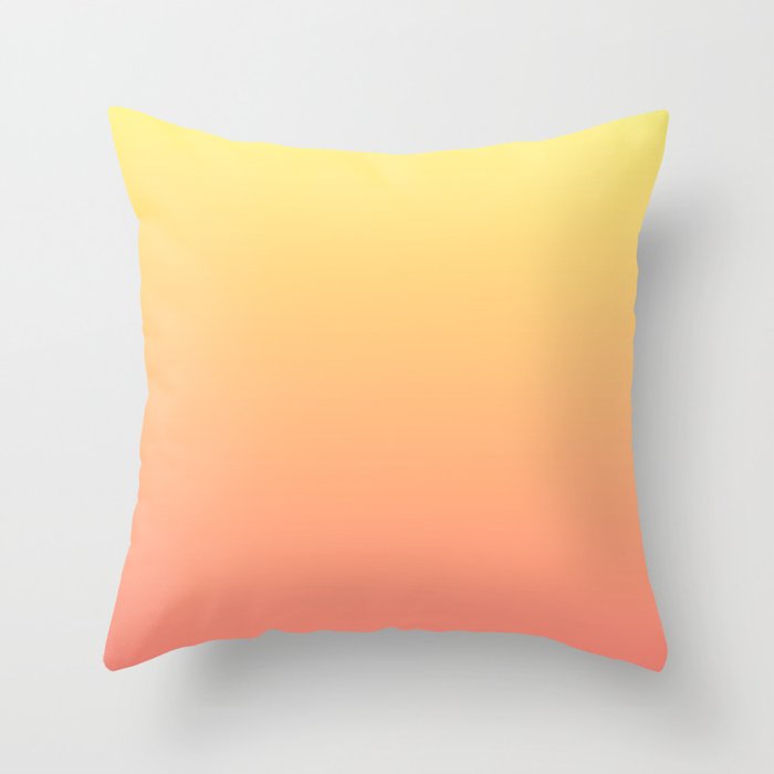 Color Gradient 8 Yellow And Orange Abstraction Abstract Minimalism Plain Ombre Throw Pillow By Oldking