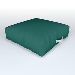 Dark Green Solid Color Pantone Evergreen 19-5420 TCX Shades of Blue-green Hues Outdoor Floor Cushion