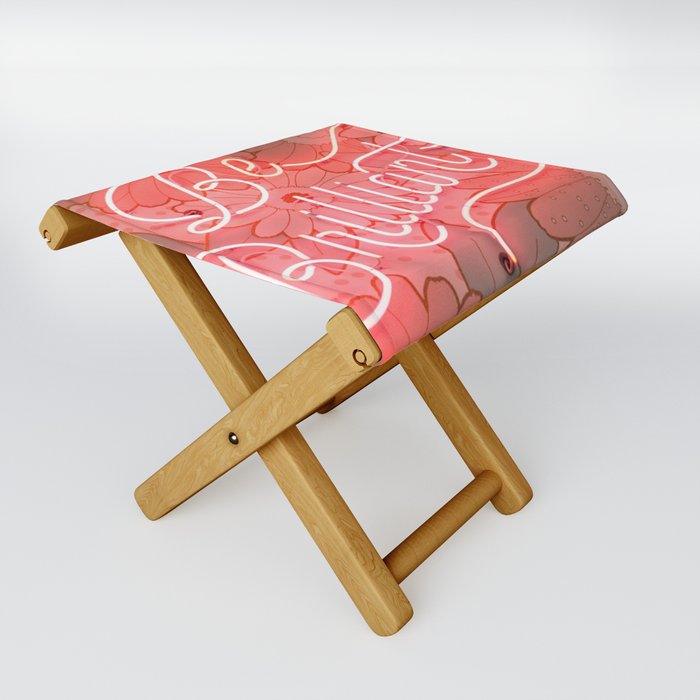 Be Brillant Cool Colorful Light And Flower Folding Stool