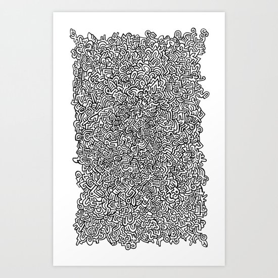 Haring-esque Doodle Art Print