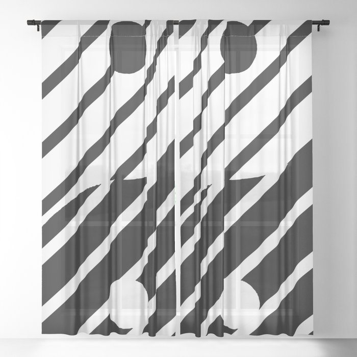 Yang + Stripes Sheer Curtain