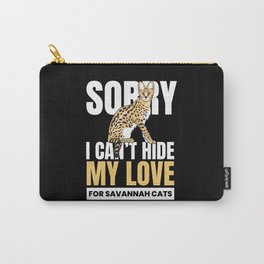 Cant Hide My Love Savannah Cat Kitten Carry-All Pouch