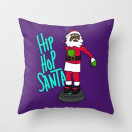 Hip Hop Santa Throw Pillow