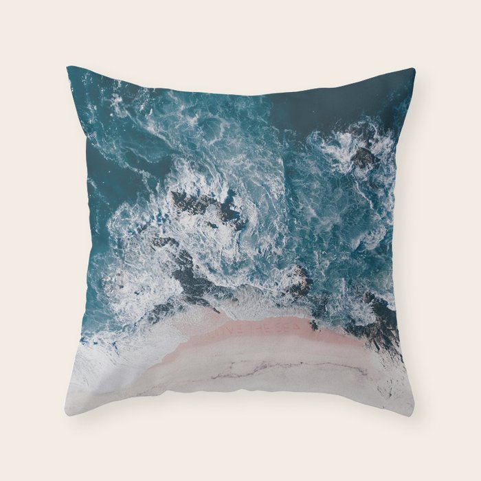 I Love The Sea Written On The Beach Throw Pillow By Ingz Society6