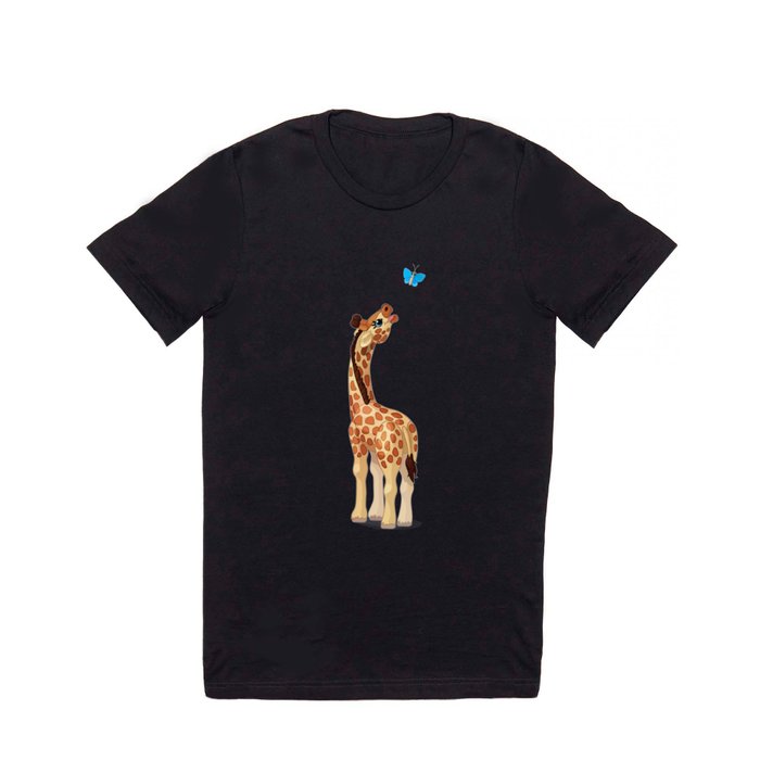 Cute little giraffe. Vector graphic character T Shirt