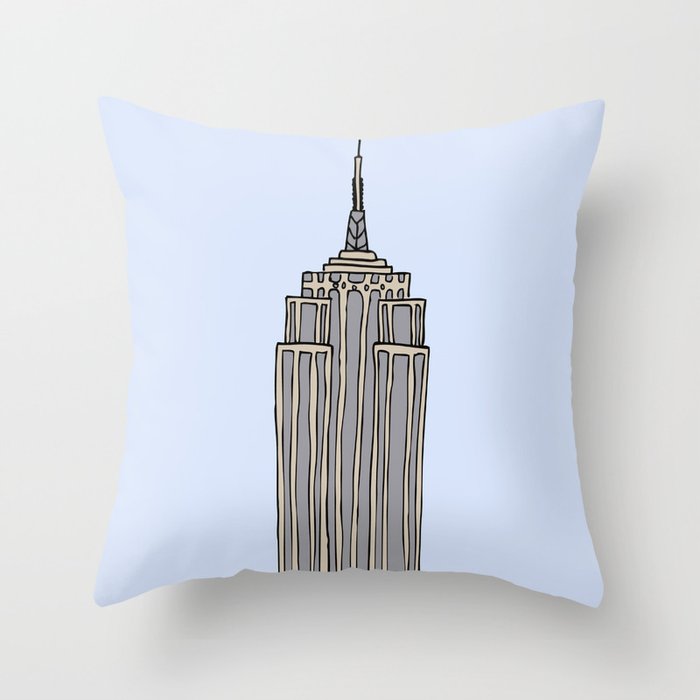 Empire State Bldg. NY Throw Pillow
