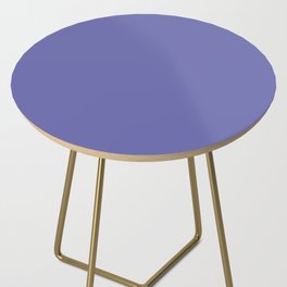 Now Veri Peri periwinkle blue pastel solid color modern abstract illustration Side Table