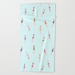 Swimmers in the pool Beach Towel