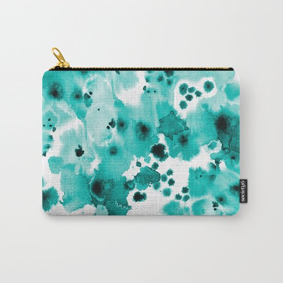 Marina - abstract free brushstroke ink spots painting watercolor art dorm hipster college beach Carry-All Pouch