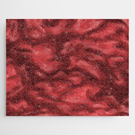 Red abstract painting texture, brick red marble waves Jigsaw Puzzle