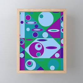 Retro Circles and Ellipses Framed Mini Art Print