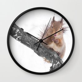 Little squirrel - smack! #decor #society6 #buyart Wall Clock