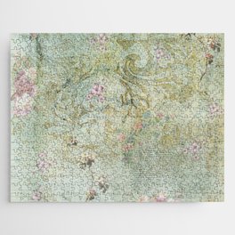 Vintage French Floral Wallpaper Jigsaw Puzzle