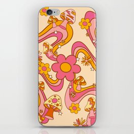 Trippy mushroom psychedelic iPhone Skin