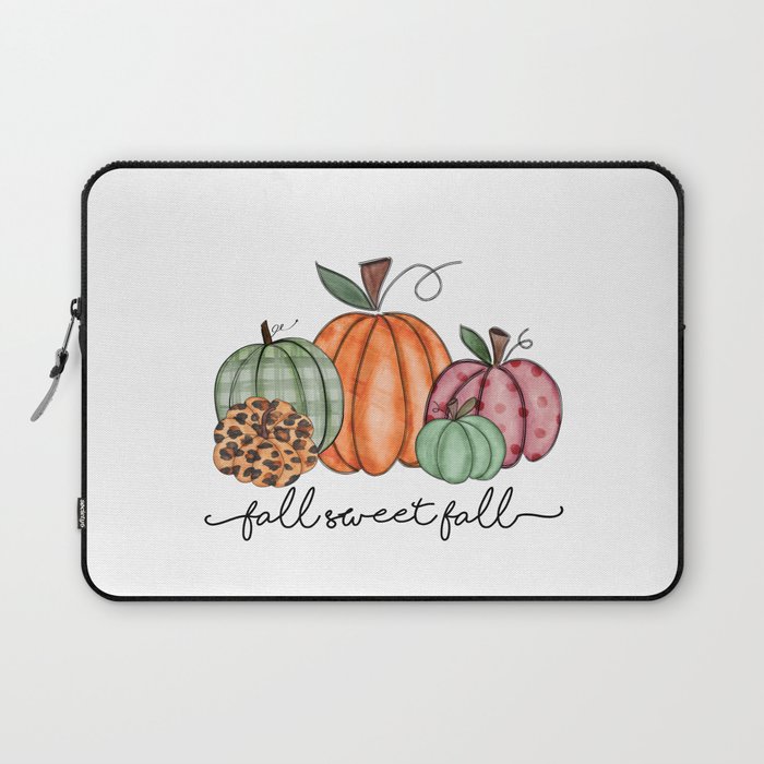 Fall sweet fall pumpkin design Laptop Sleeve