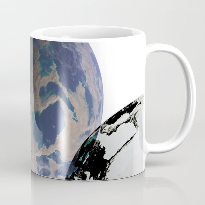 Abstract Blue Planet Coffee Mug