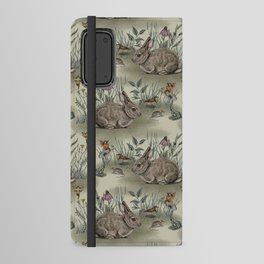 Woodland Fairies with Bunnies, Toads, Mice & Birds Android Wallet Case