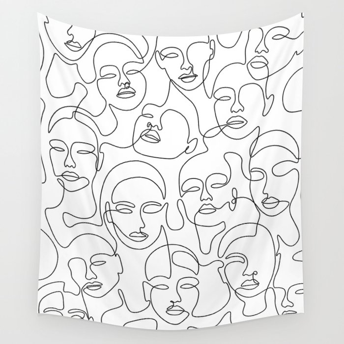 Crowded Girls Wall Tapestry