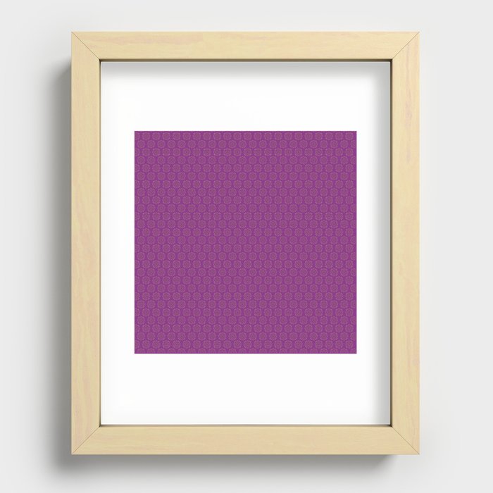 Marrakesh Gold Pattern (1) With Purple Color  Recessed Framed Print