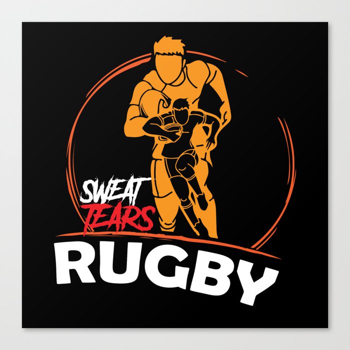 Rugby Sweat Tears Rugbyplayer Canvas Print