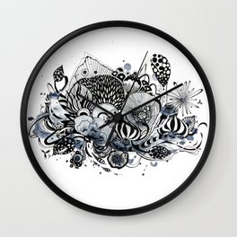 Muted Menagerie Wall Clock