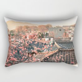 Seoul Rooftops - Bukchon Hanok Village, Korea Rectangular Pillow