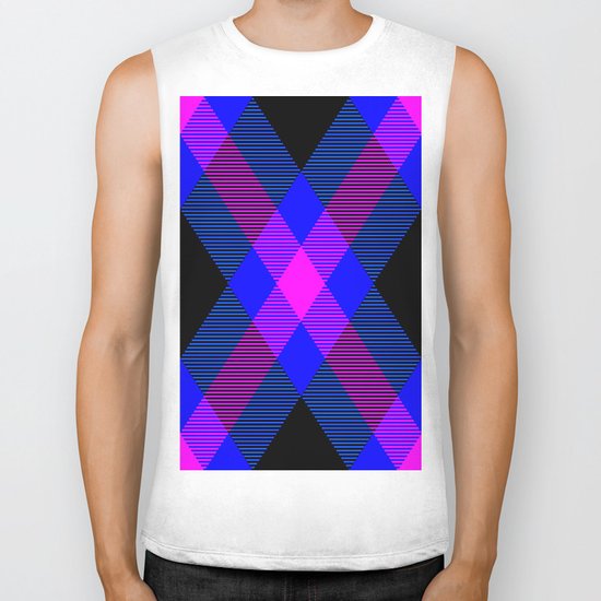 Tartan Pattern 4 Biker Tank