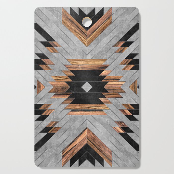 Urban Tribal Pattern No.6 - Aztec - Concrete and Wood Cutting Board