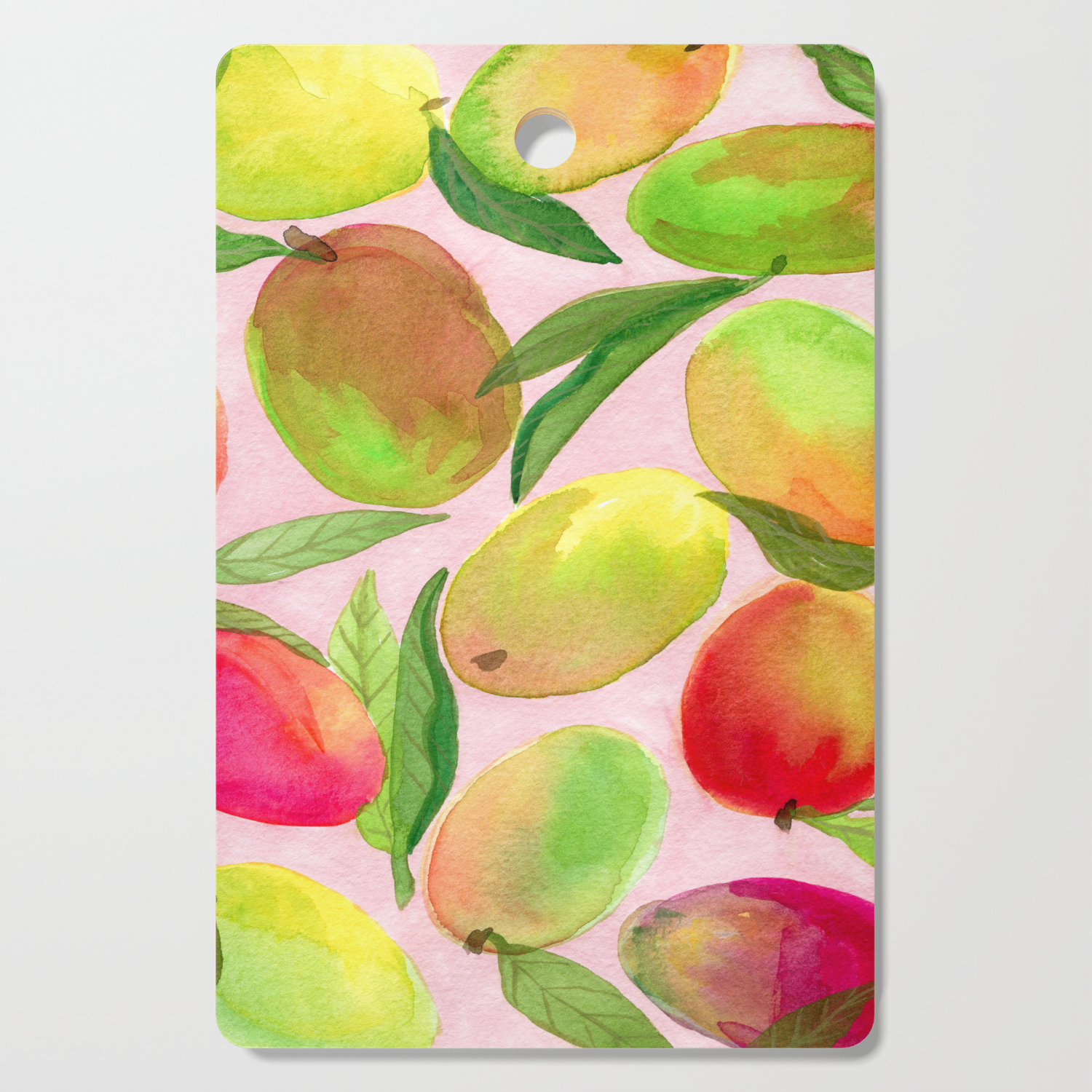 Mango Watercolor Painting Cutting Board By Sewzinski Society6