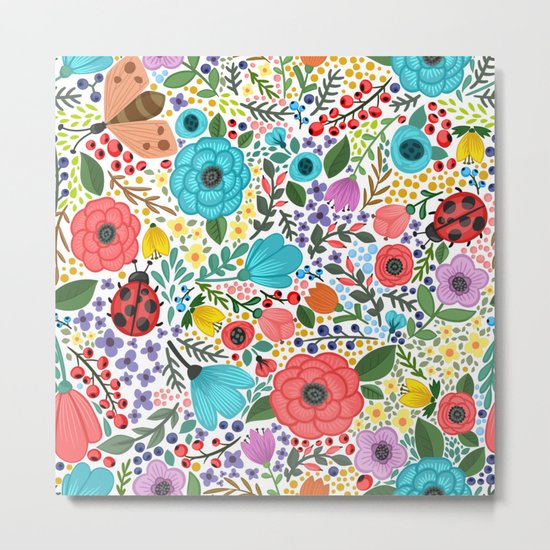 flower pattern Metal Print